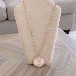 Stella and Dot Amala silver and gold pendant